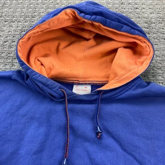 Vintage Foot Locker Sweater One Size Fits Up to Men Large Blue Orange Hoodie 80s - Picture 2 of 9